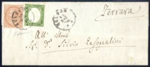 1863, ultimo mese d´uso, lettera da Bologna ... 