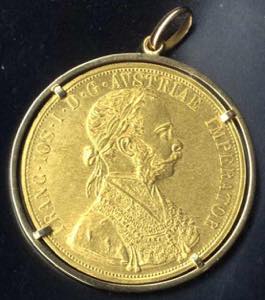 4 Dukaten Franz Joseph I. 1915, Gold, mit ... 