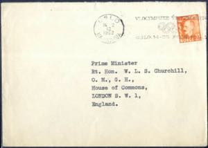 1952, Brief vom 26.2.1952 von Oslo an den ... 