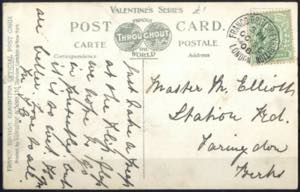 1908, Postkarte vom 26.10.1908 von London ... 