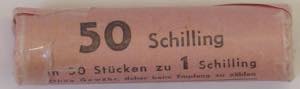 1 Schilling 1970, Originalrolle zu 50 Stück ... 