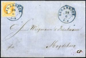 1863, Brief aus Osnabrück vom 28.6. nach ... 