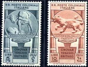 1933, Cinquantenario Eritreo, serie completa ... 