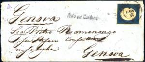 1855, lettera della strada ferrata da ... 