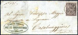 1852, lettera da Parma per Casalmaggiore ... 