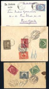 1906-8, Lot drei Briefe , einer von Port au ... 