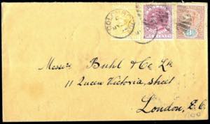 1898, Brief von Colombo am 23.5. nach London ... 