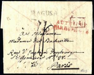 Ragusa 1825, Brief vom 19.2. über Huninge ... 