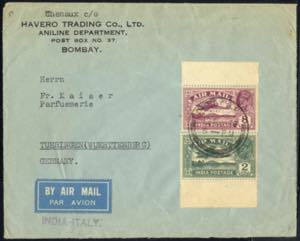 1924/41, 8 Briefe (6 Indien, einer Johore ... 