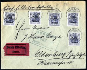 1917, Eilboten-Brief von Bukarest am 3.10. ... 