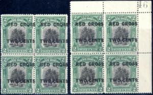 1918, Red Cross 2c. + 2 c. green , two ... 