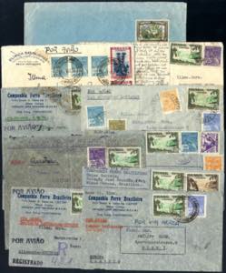 1938, 10 Flugpostbriefe (9 davon ... 