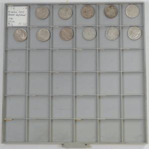 50K 1947, Silber, 11 Stück, vz, KM24