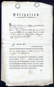1824/25, zwei Obligationen, über 200 Gulden ... 