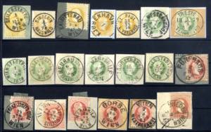 1867, 3 Steckkarten mit Briefstücken der ... 