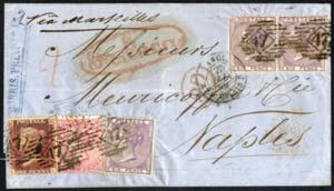 1859, Brief von London am 24.6. nach Neapel ... 