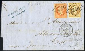 1864, Brief von Marseille am 19.9. nach ... 
