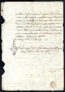 1668, lettera da Pordenone che ... 