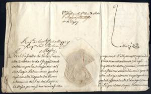 1796, documento a firma autografa di Carlo ... 