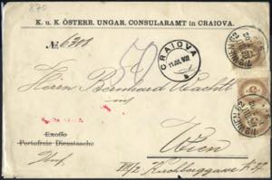 1902, Portobrief von Craiova am 11.7. nach ... 
