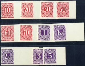 1949/57, komplette Serie 11 Werte auf xc ... 
