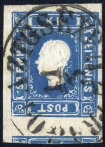 1858/59, 1,05 blau gestempelt, signiert ... 