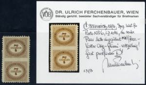 1894/95, Ziffernzeichnung, 7 Kr braun ... 