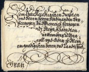Prag 1616, Schnörkelbrief aus Prag vom ... 
