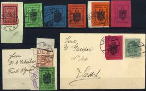 1918, lotto composto di otto francobolli, ... 