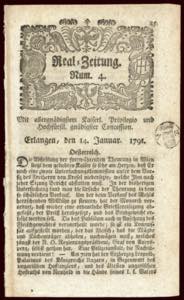 1791, Ausgabe der kompletten Zeitung Real ... 