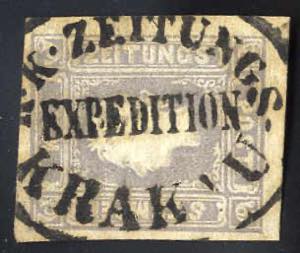 1858/59, 1.05 Kr. grauviolett, voll- bis ... 