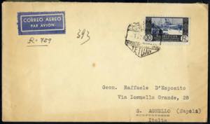 1956, rekommandierter Luftpostbrief vom ... 