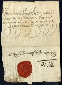 1743/45, zwei Briefe, einer vom 9.1.1743 von ... 