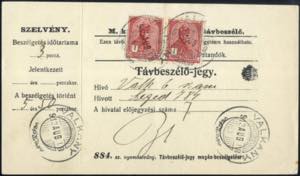 1913, König Franz Josef, 2 Bestellscheine ... 