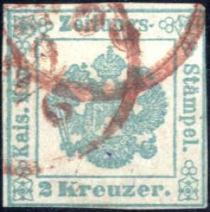 1853, Doppeladler mit großer Krone, 2 Kr ... 