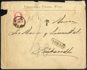 1876, Brief von Wien im April nach Bukarest ... 
