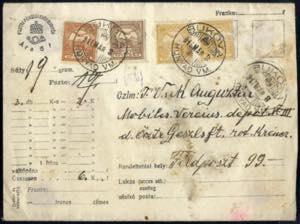 1915, Geld-Brief von Bukova vom 8.3. nach ... 