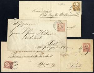 1871/74, vier Belege, dabei ein Trauerbrief ... 