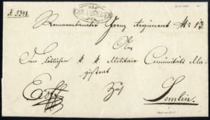 Caransebes 1848, Exoffo Brief aus der ... 
