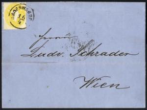 1863, Drucksachen-Brief von GROSSWARDEIN ... 