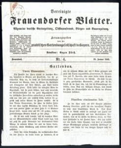 1858/59, Zeitungsstempelmarke zu 2 Kreuzer ... 
