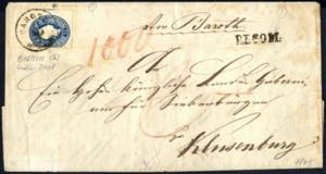 Baroth  1861, eingeschriebener Brief von ... 