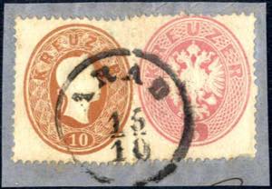 1860, Briefstück von Arad vom 15.10. mit ... 