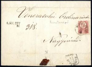 1873, eingeschriebener Brief von Remetemezö ... 