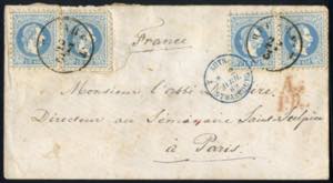 1869, 40 Soldi Brief mit vier Stück 10 ... 