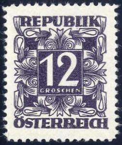 1949, Ziffernzeichnung, 12 g dunkelviolett ... 
