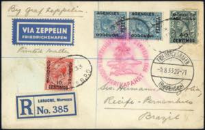1933, eingeschriebener Zeppelin-Brief der 4. ... 