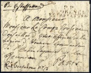 1813, lettera da Firenze il 8.5 per Parigi ... 