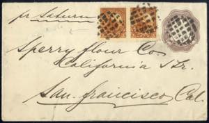 1894, Ganzsachen-Brief 1 c im Februar nach ... 