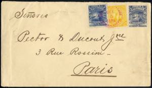 1896, Ganzsachen-Brief über 5 c (Vulkan) ... 